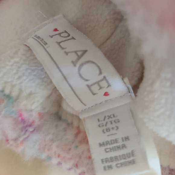 Girls Winter Bundle Set Sweater Hat Gloves L 10/12 - Picture 7 of 10